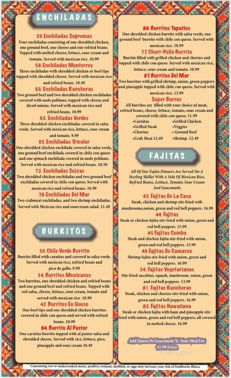 Fiesta Mexicana Express - Mount Vernon, OH menu_pic