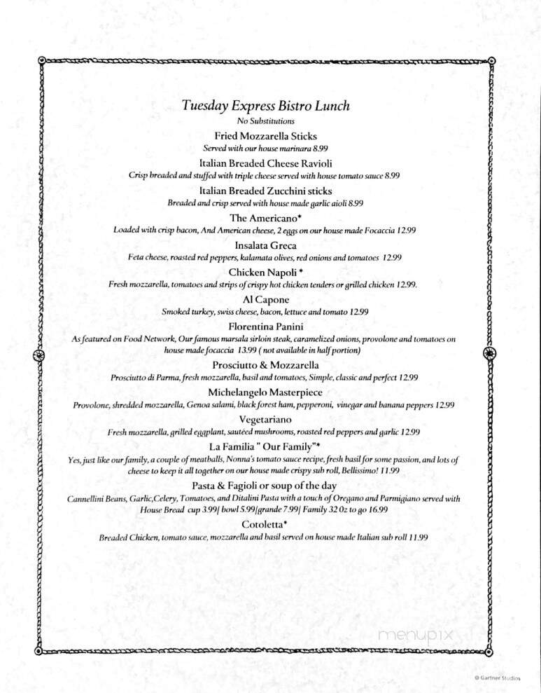 Rigoletto Italian Bakery & Cafe - Virginia Beach, VA menu_pic