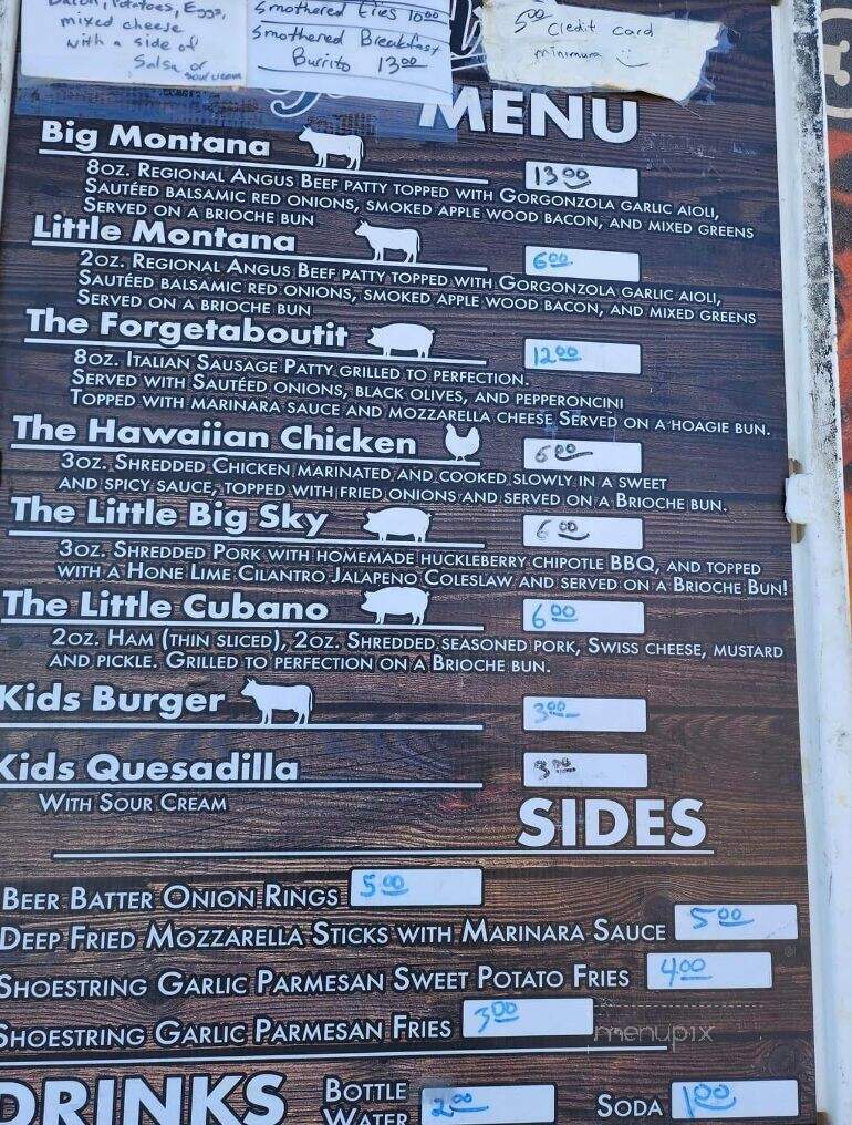 Red Rooster - Shepherd, MT menu_pic