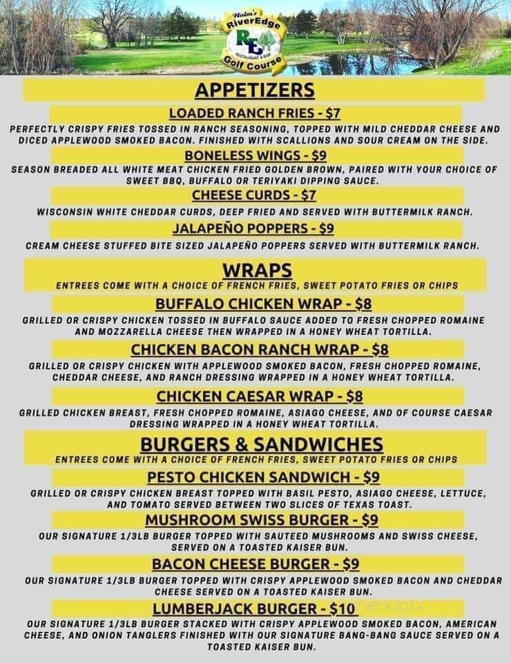 Riveredge Country Club - Marshfield, WI menu_pic