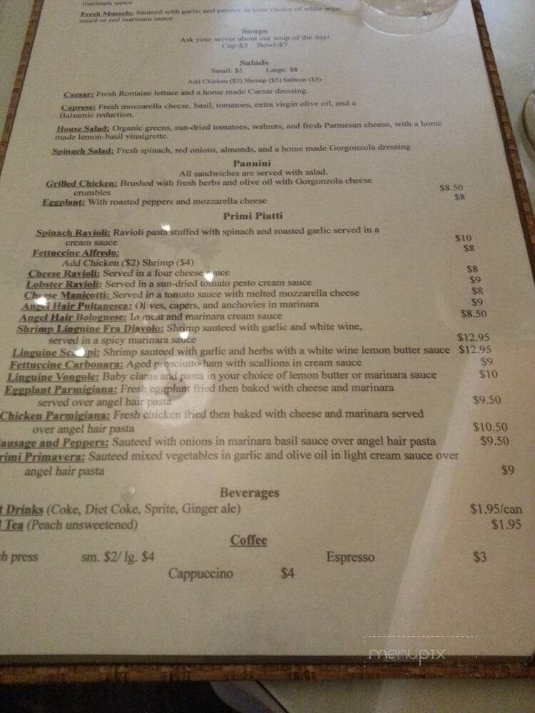 Primi Piatti - Jacksonville, FL menu_pic