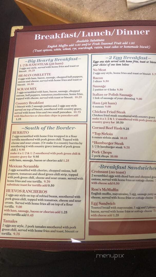 Hidden Cafe - Longmont, CO menu_pic