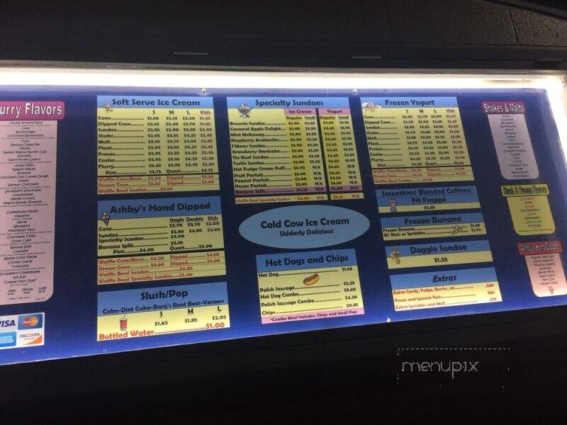 Cold Cow - St Clair Shores, MI menu_pic