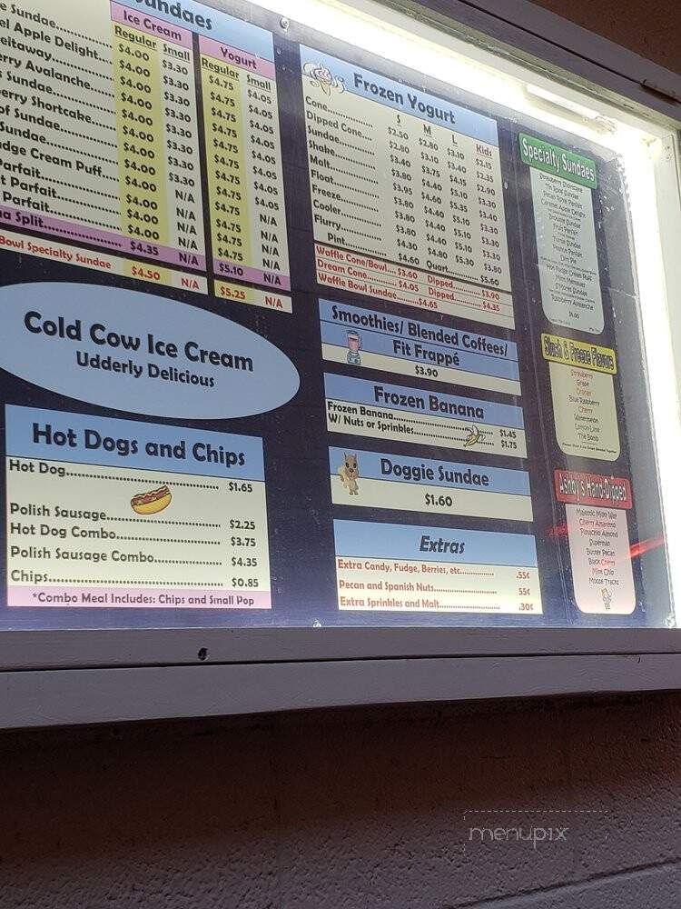Cold Cow - St Clair Shores, MI menu_pic