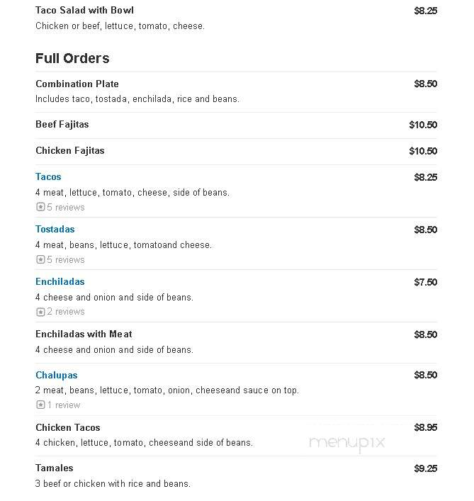 Jose's Restaurante - Grand Rapids, MI menu_pic