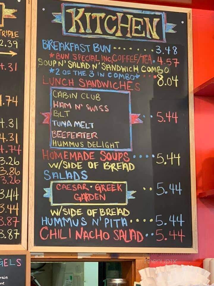 Cabin Coffee - Halifax, NS menu_pic