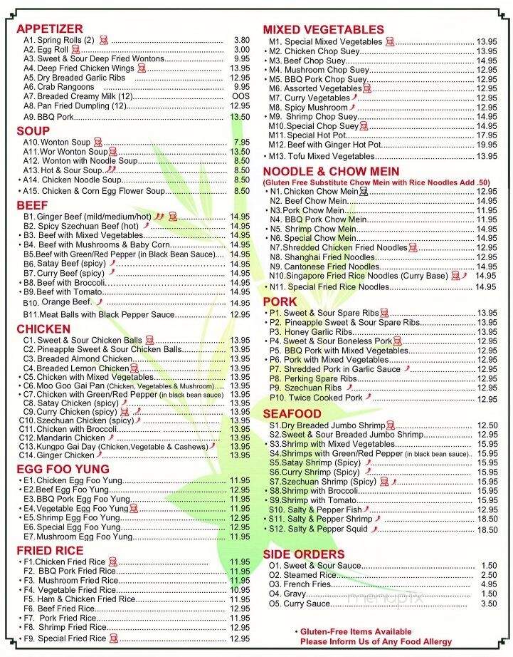 Landscape Restaurant - Moose Jaw, SK menu_pic