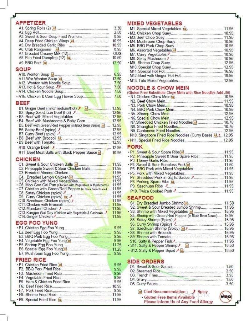 Landscape Restaurant - Moose Jaw, SK menu_pic