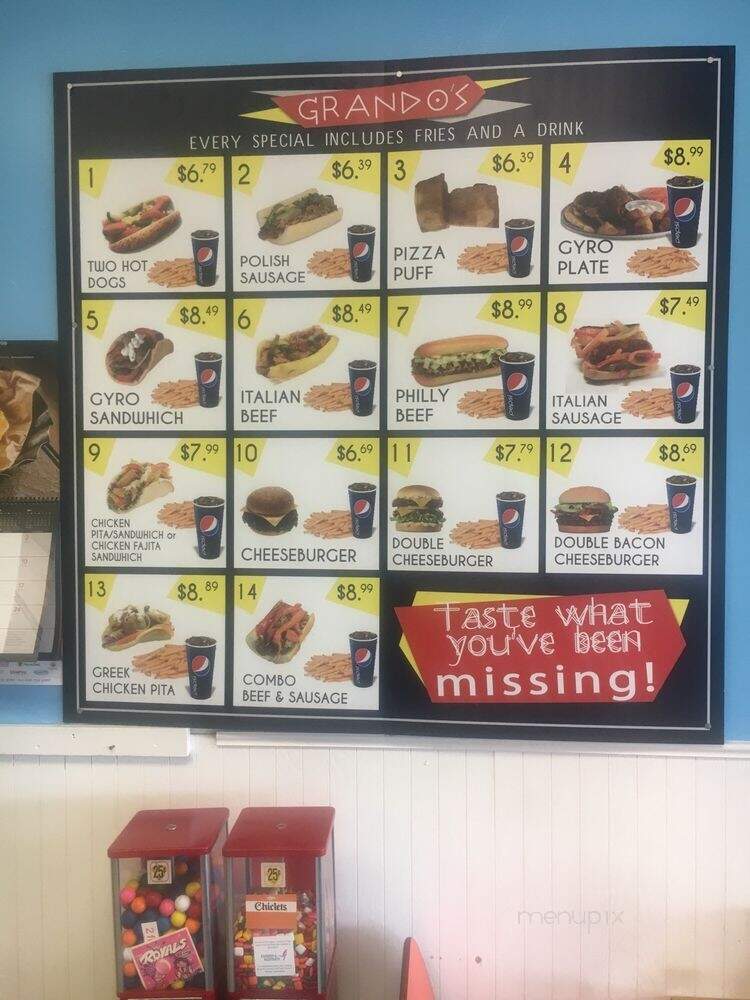 Grando's - Itasca, IL menu_pic