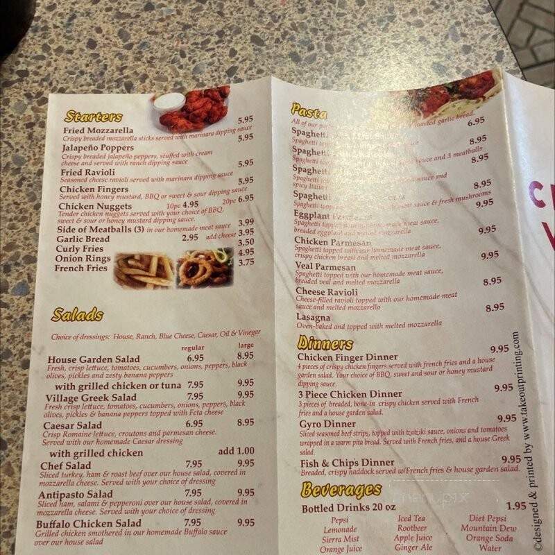 Village Pizza - Keene, NH menu_pic
