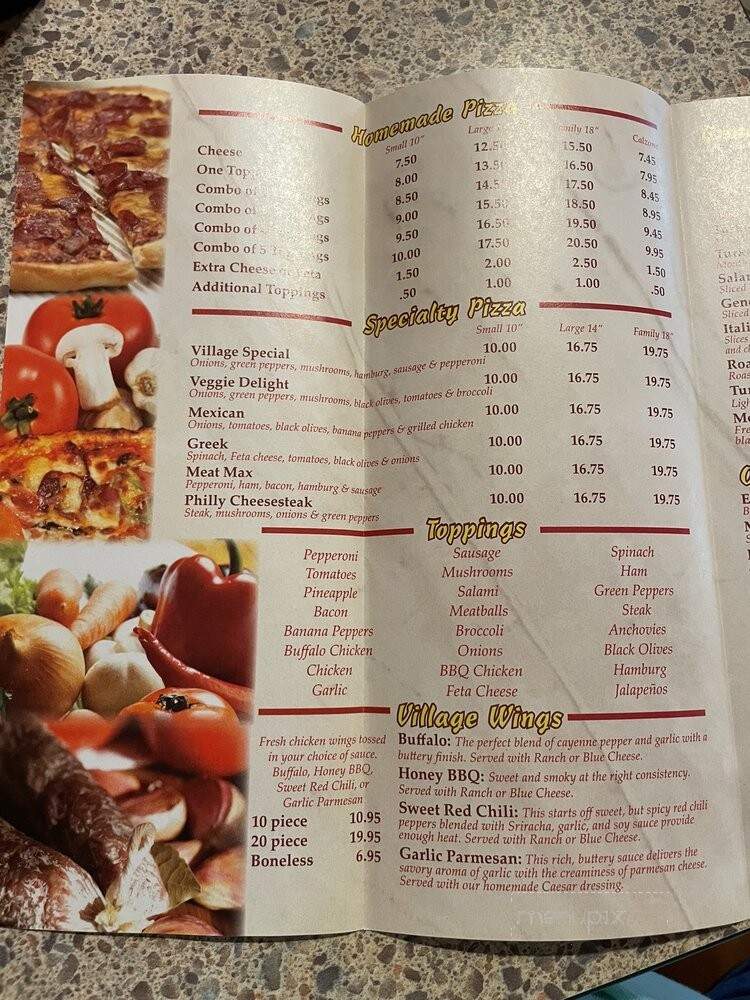 Village Pizza - Keene, NH menu_pic