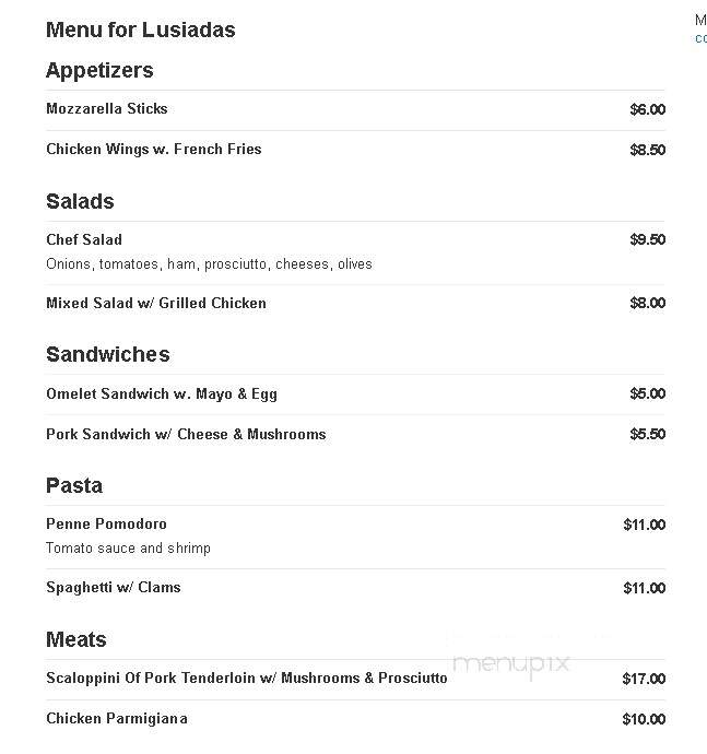 Lusiadas - Mount Vernon, NY menu_pic