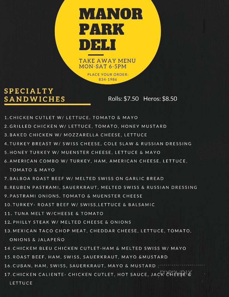 Manor Park Deli - Larchmont, NY