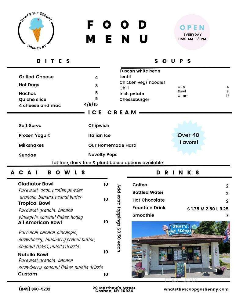 What's The Scoop - Goshen, NY menu_pic