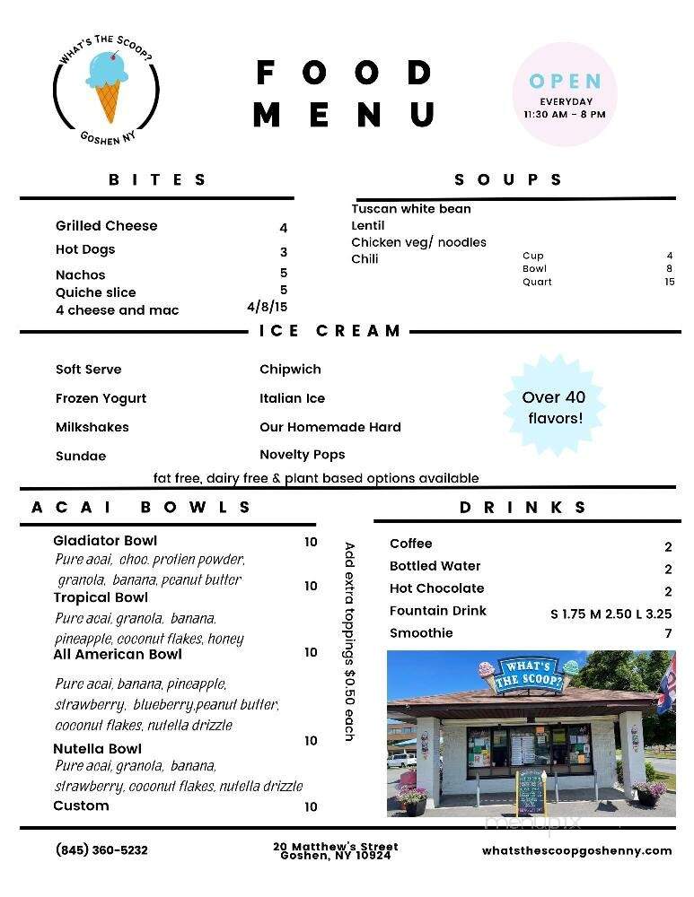 What's The Scoop - Goshen, NY menu_pic