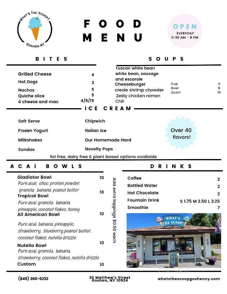What's The Scoop - Goshen, NY menu_pic
