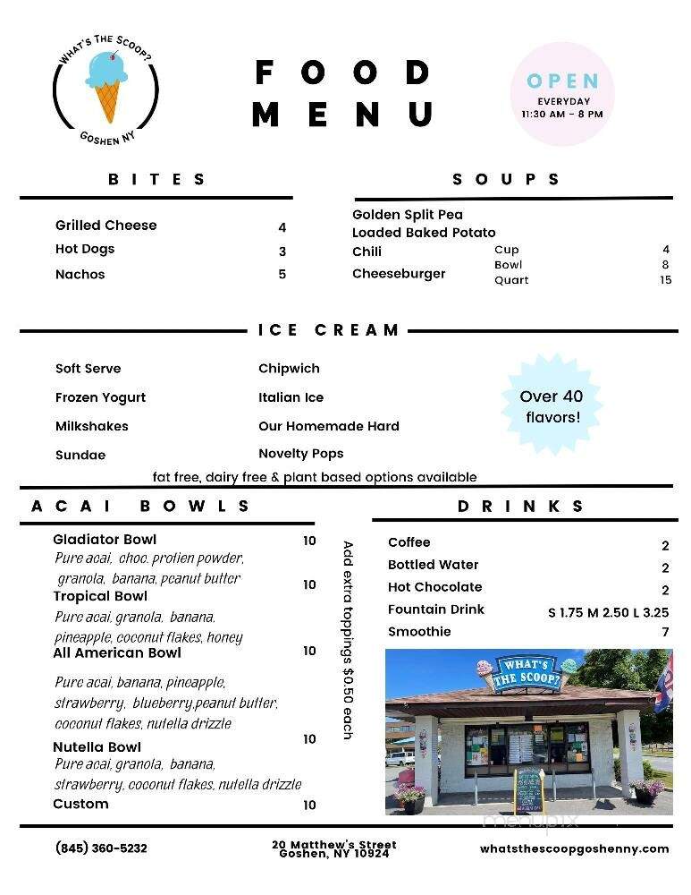 What's The Scoop - Goshen, NY menu_pic