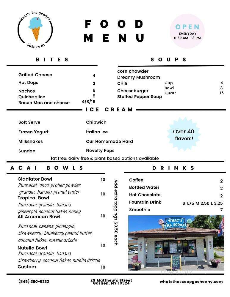 What's The Scoop - Goshen, NY menu_pic