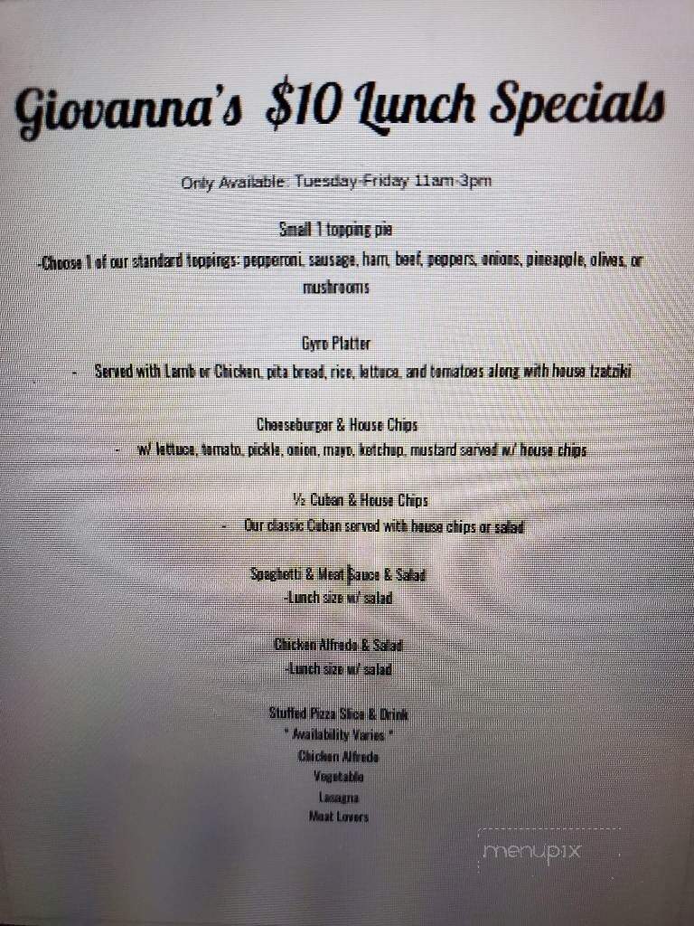 Giovanna's Ice Cream & Pizza - Phenix City, AL menu_pic