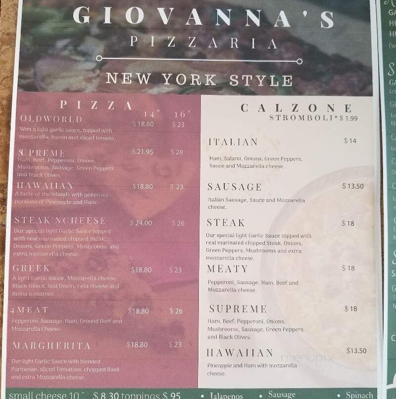 Giovanna's Ice Cream & Pizza - Phenix City, AL menu_pic