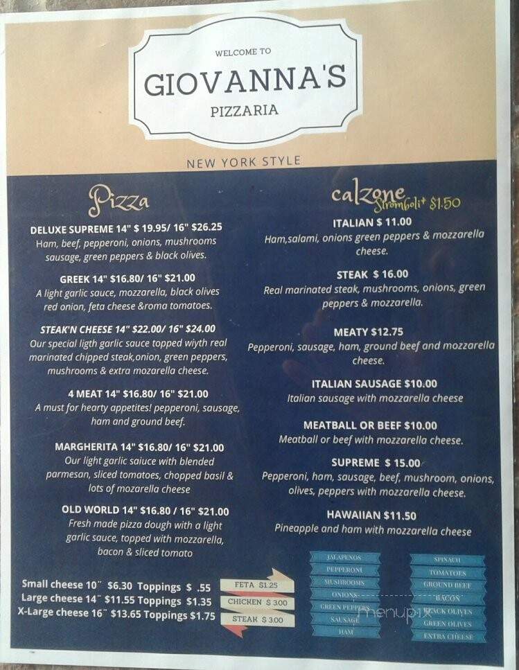 Giovanna's Ice Cream & Pizza - Phenix City, AL menu_pic