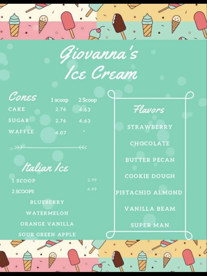 Giovanna's Ice Cream & Pizza - Phenix City, AL menu_pic