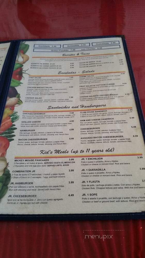 La Barca Jalisco Restaurant - Pico Rivera, CA menu_pic