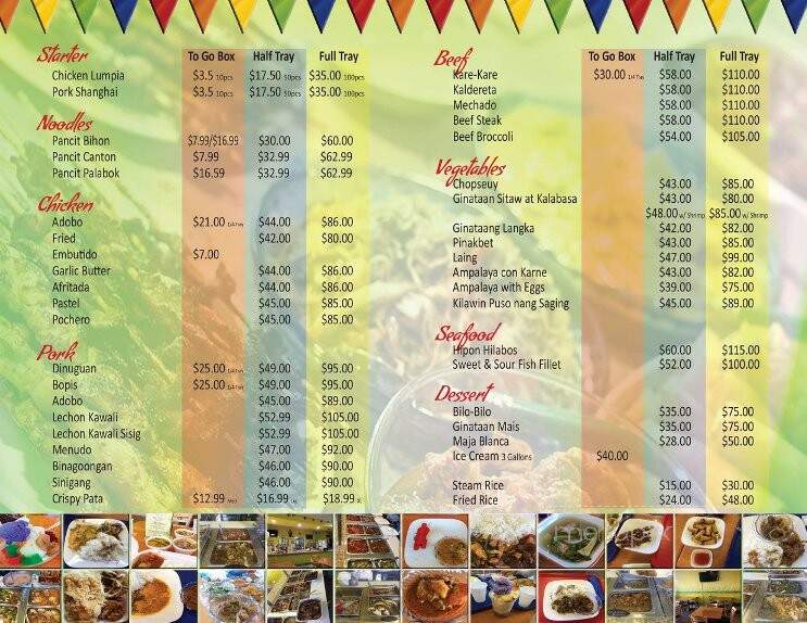 CAVITEnA Filipino Restaurant - Lomita, CA menu_pic