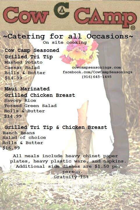 Cow Camp Grill & Seasonings - Lincoln, CA menu_pic