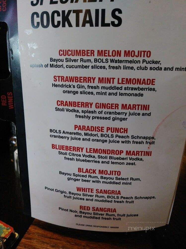 Recovery Sports Grill - Port St. Lucie, FL menu_pic