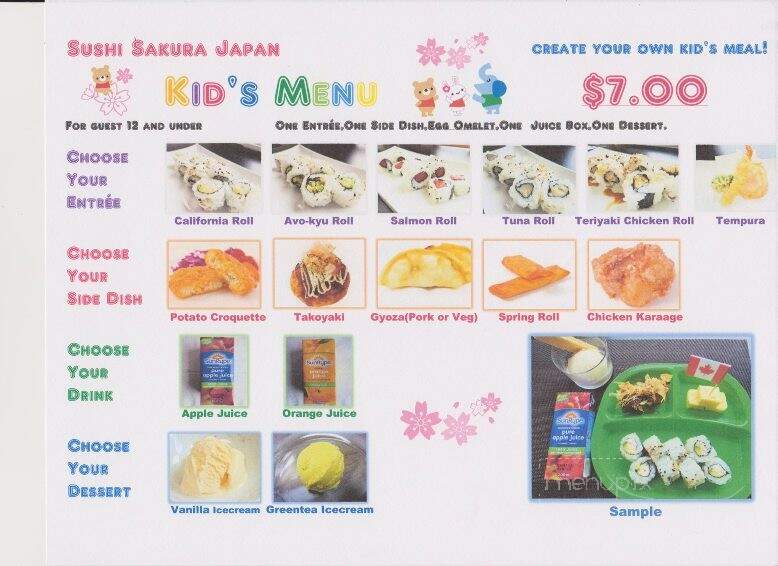 Sushi Sakura Japan - Parksville, BC menu_pic