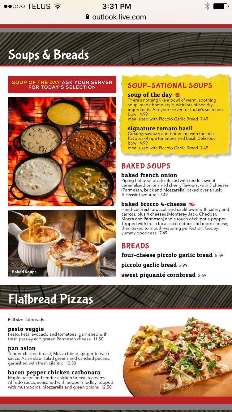 Ricky's Restaurant - Regina, SK menu_pic