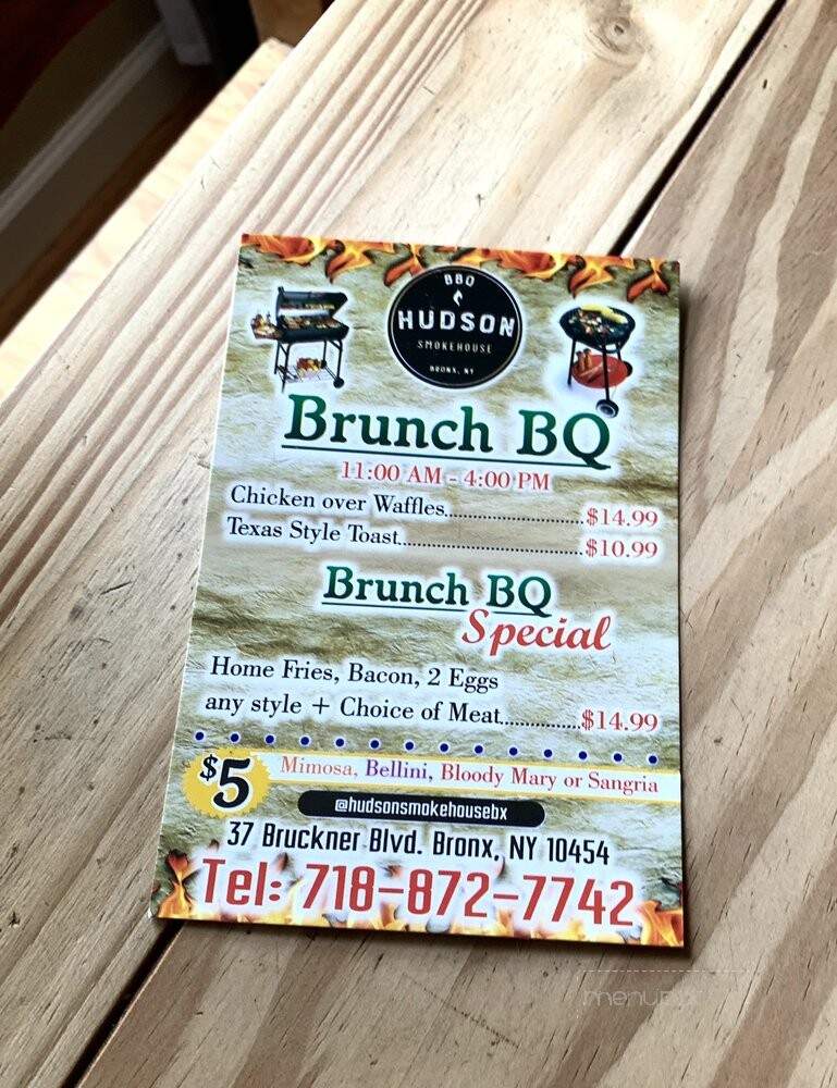 Hudson Smokehouse - The Bronx, NY menu_pic