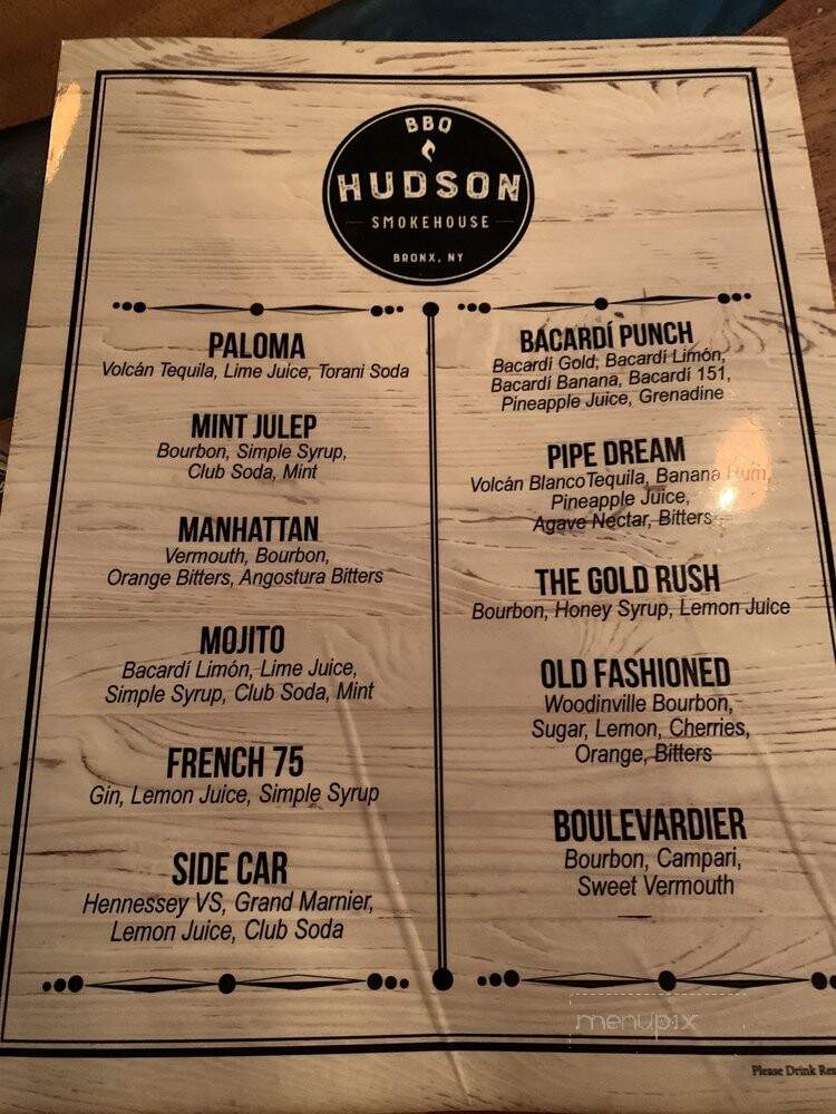 Hudson Smokehouse - The Bronx, NY menu_pic