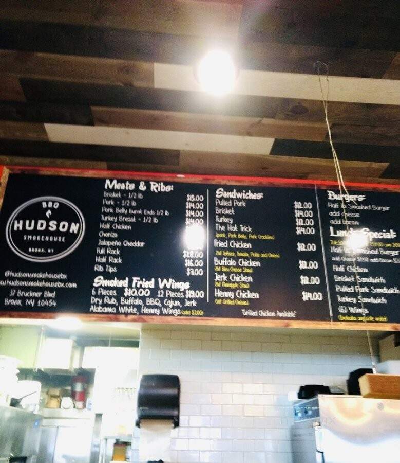 Hudson Smokehouse - The Bronx, NY menu_pic
