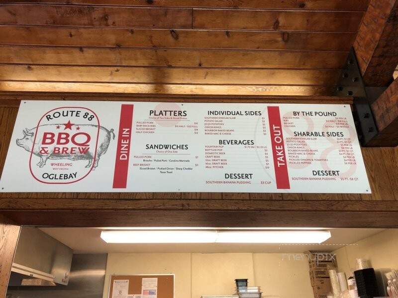 Route 88 BBQ & Brew - Wheeling, WV menu_pic