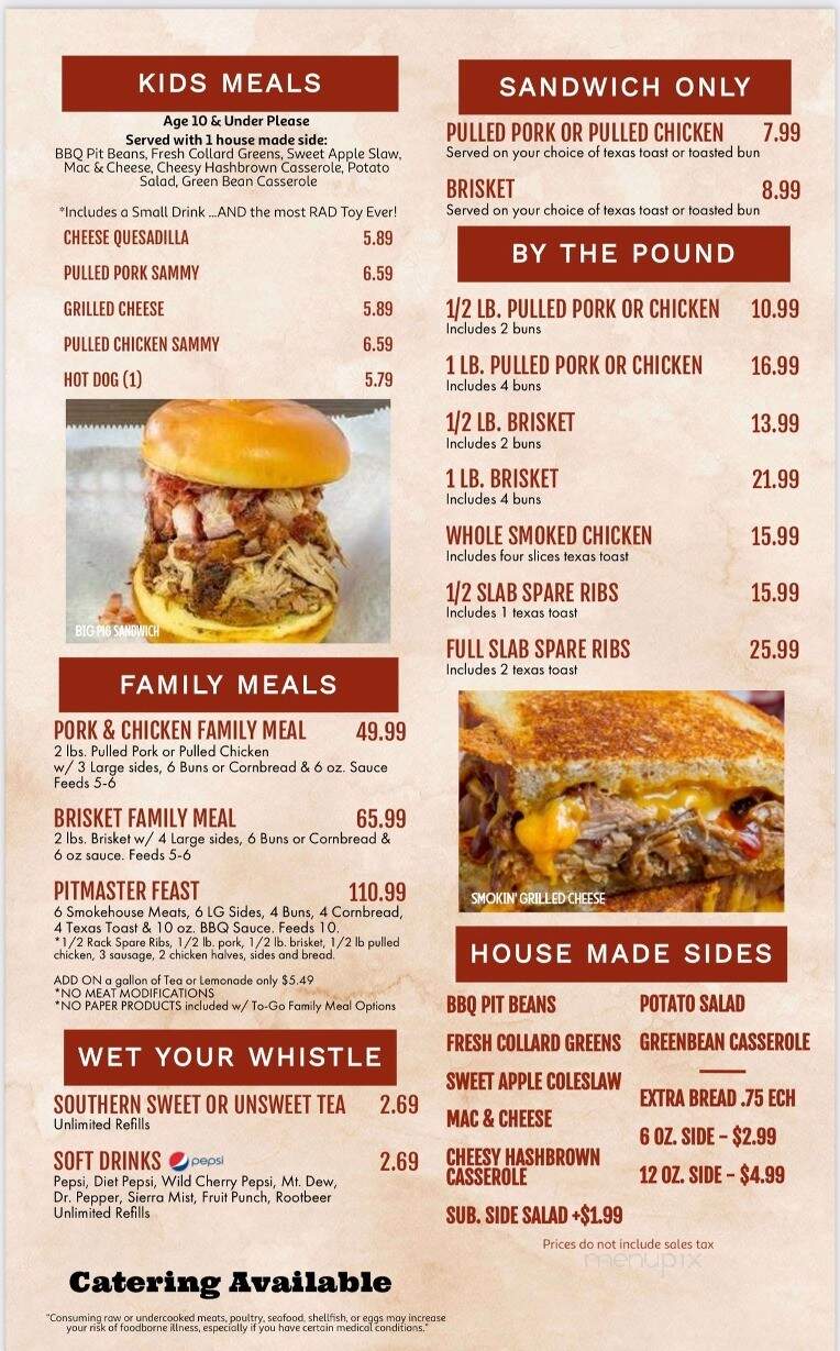 Dade City BBQ - Dade City, FL menu_pic
