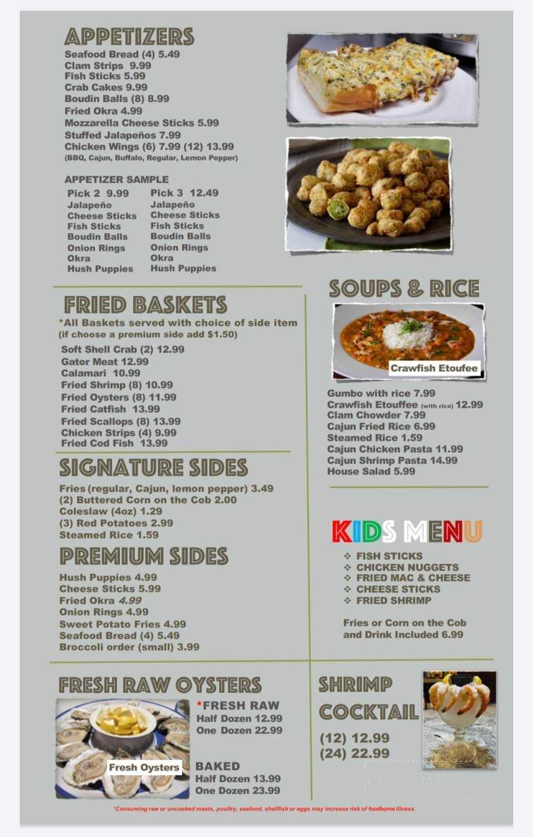 Storming Crab - Erie, PA menu_pic