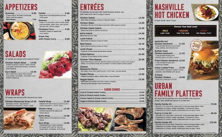 Urban Kabob - Marriotsville, MD menu_pic