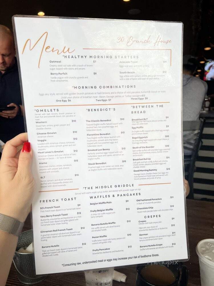 30 Brunch House - Rockwall, TX menu_pic