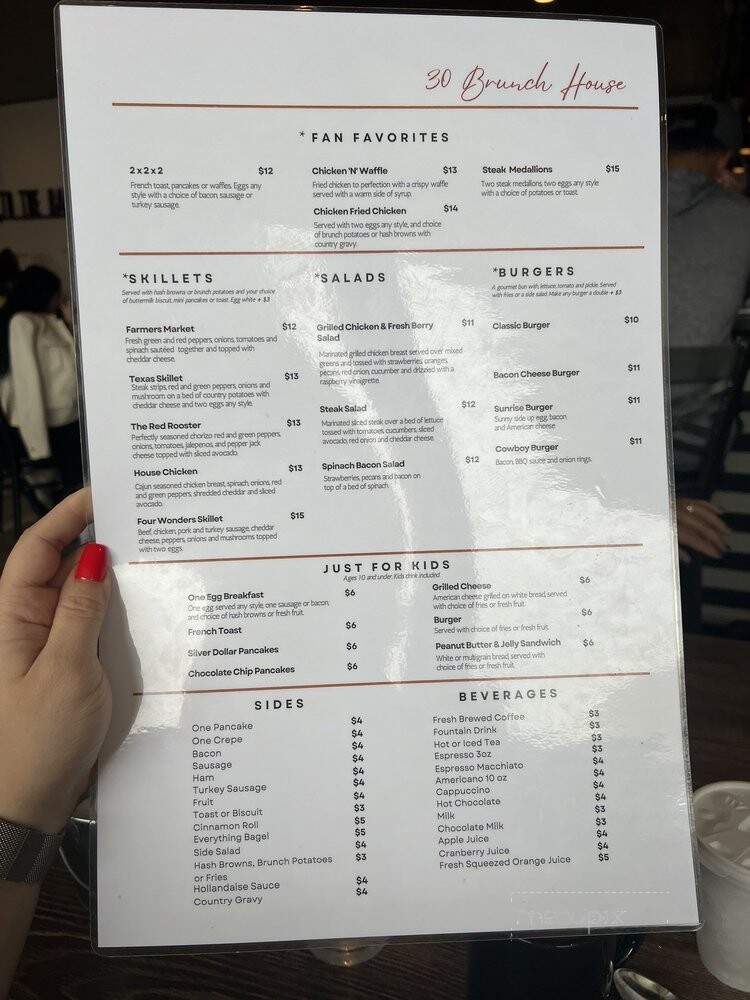 30 Brunch House - Rockwall, TX menu_pic