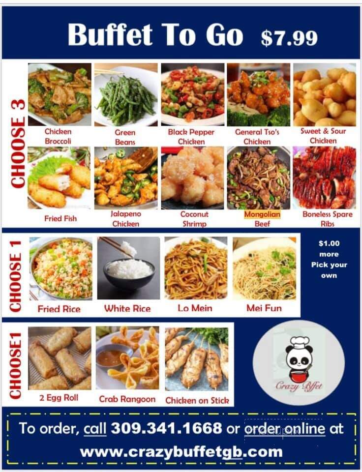 Crazy Buffet - Galesburg, IL menu_pic