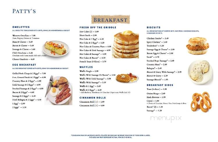 Patty's Truck Stop - Adairsville, GA menu_pic