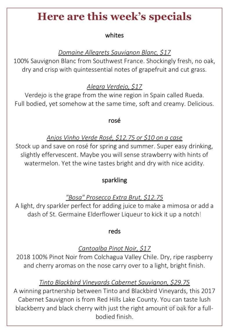 Tinto - Virginia Beach, VA menu_pic