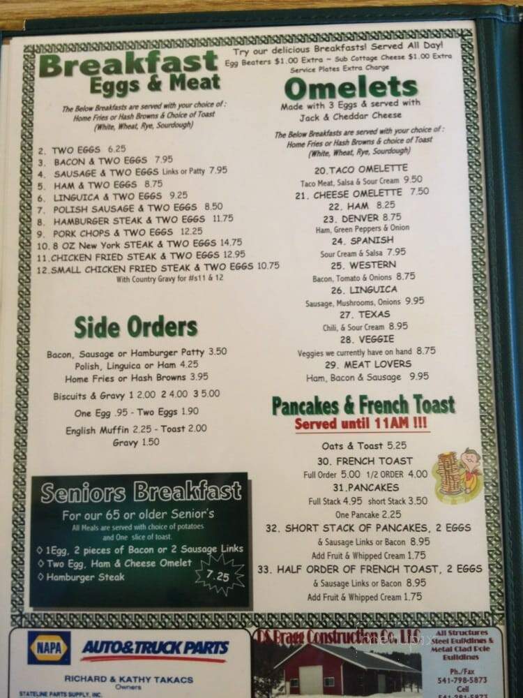 Pappy Gander & Co - Merrill, OR menu_pic