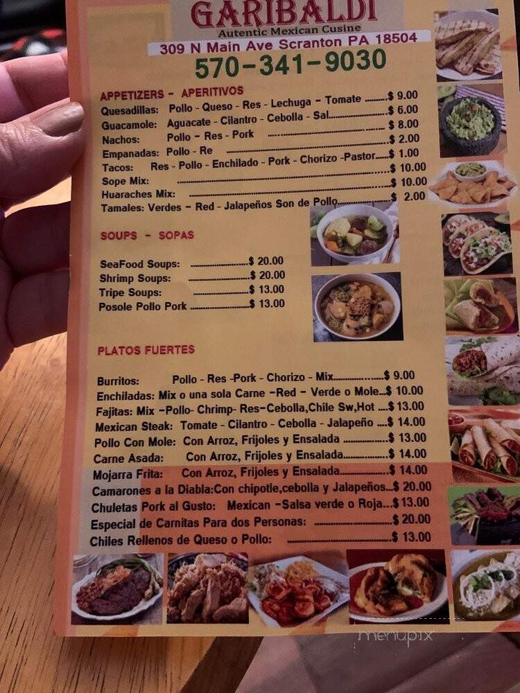 Garibaldi Authentic Mexican Cuisine - Scranton, PA menu_pic
