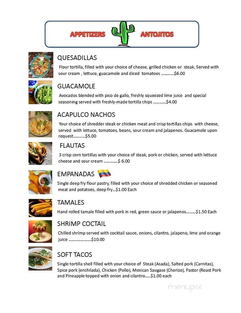 Garibaldi Authentic Mexican Cuisine - Scranton, PA menu_pic