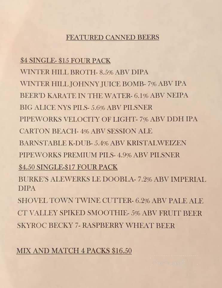 Flynn's Irish Pub - Mansfield, MA menu_pic