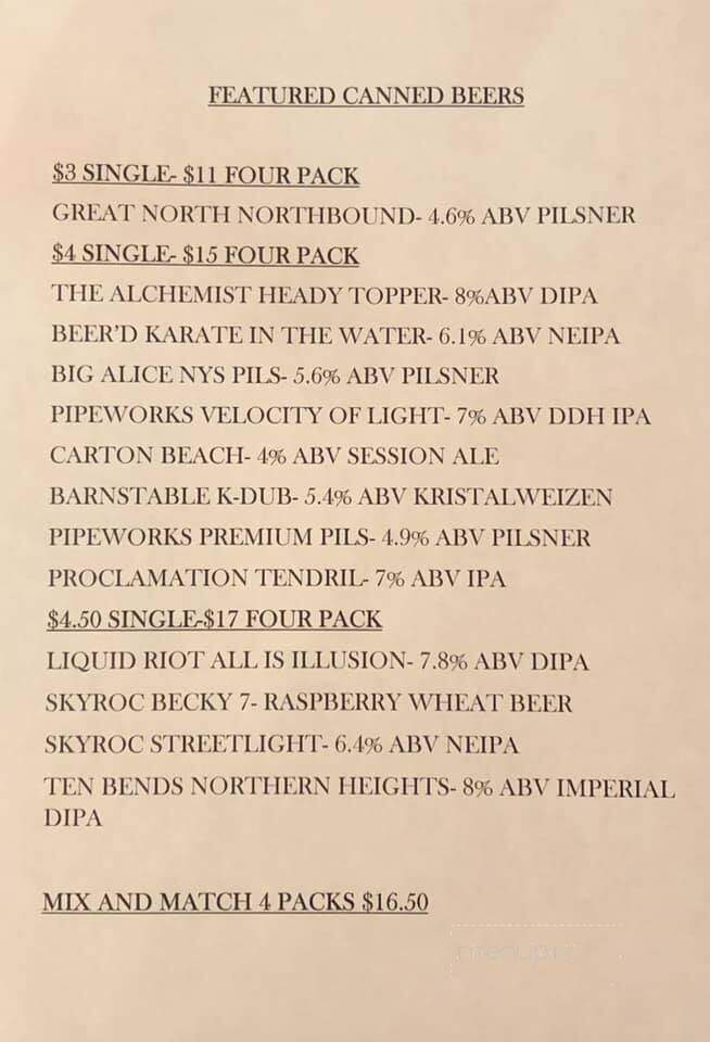 Flynn's Irish Pub - Mansfield, MA menu_pic