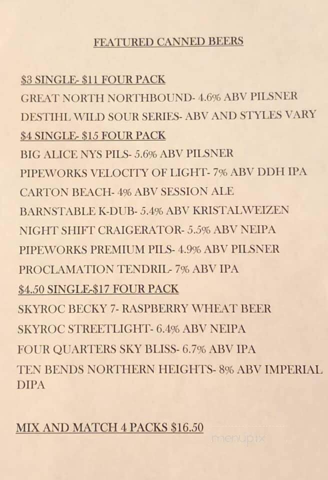 Flynn's Irish Pub - Mansfield, MA menu_pic